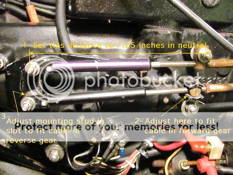 Alpha one shift cable adjustment